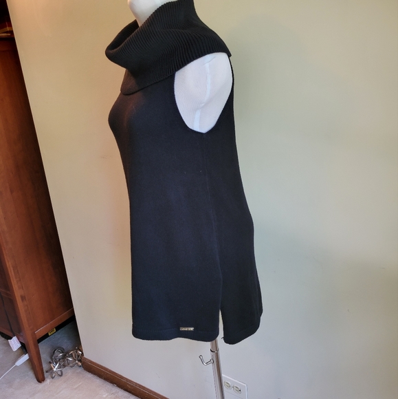Michael Kors Small Black Knit Cowl Dress Tunic - Picture 2 of 3